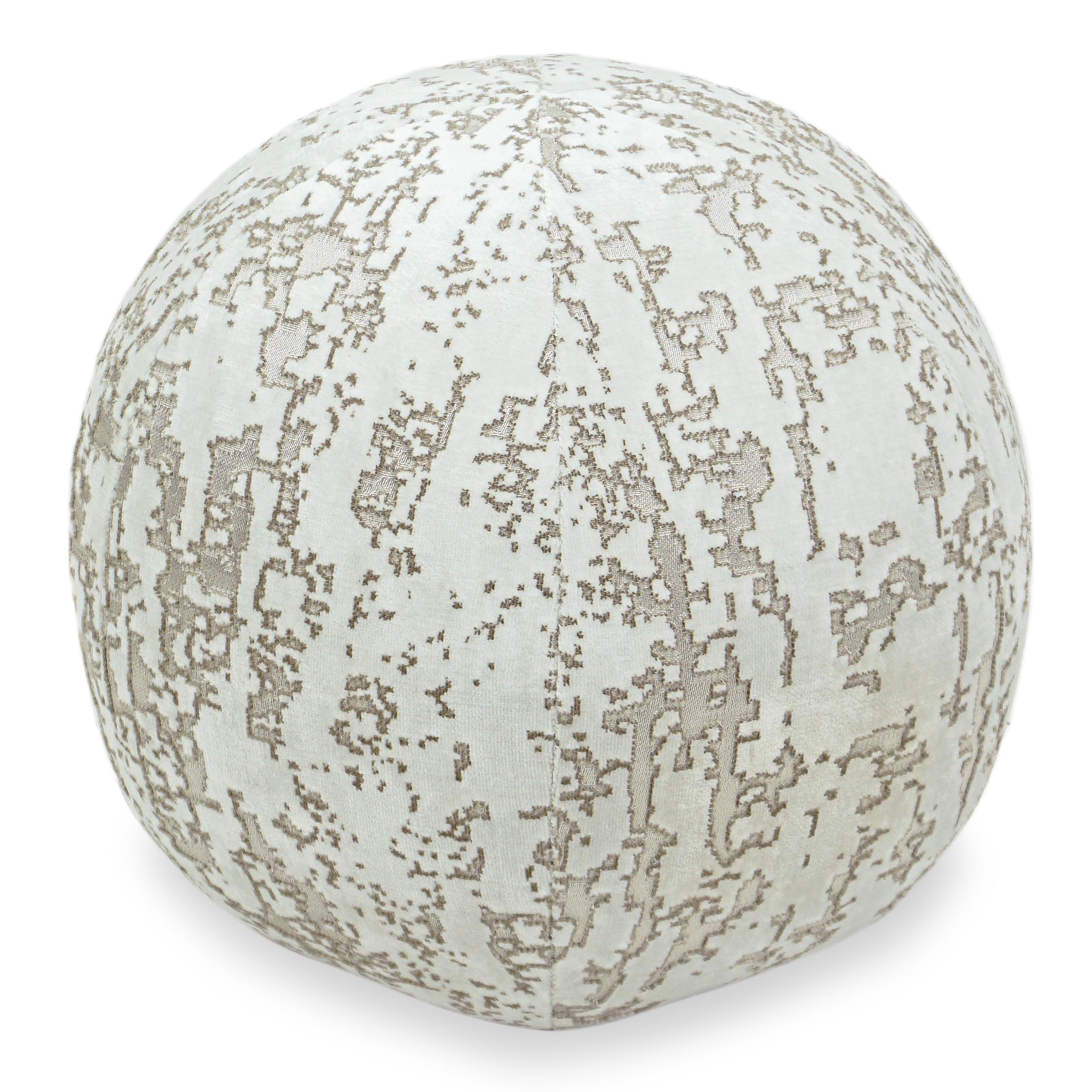 Contemporary Cut Velvet Ball Pillow For Sale