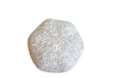 Cut Velvet Floor Pouf and Ottoman