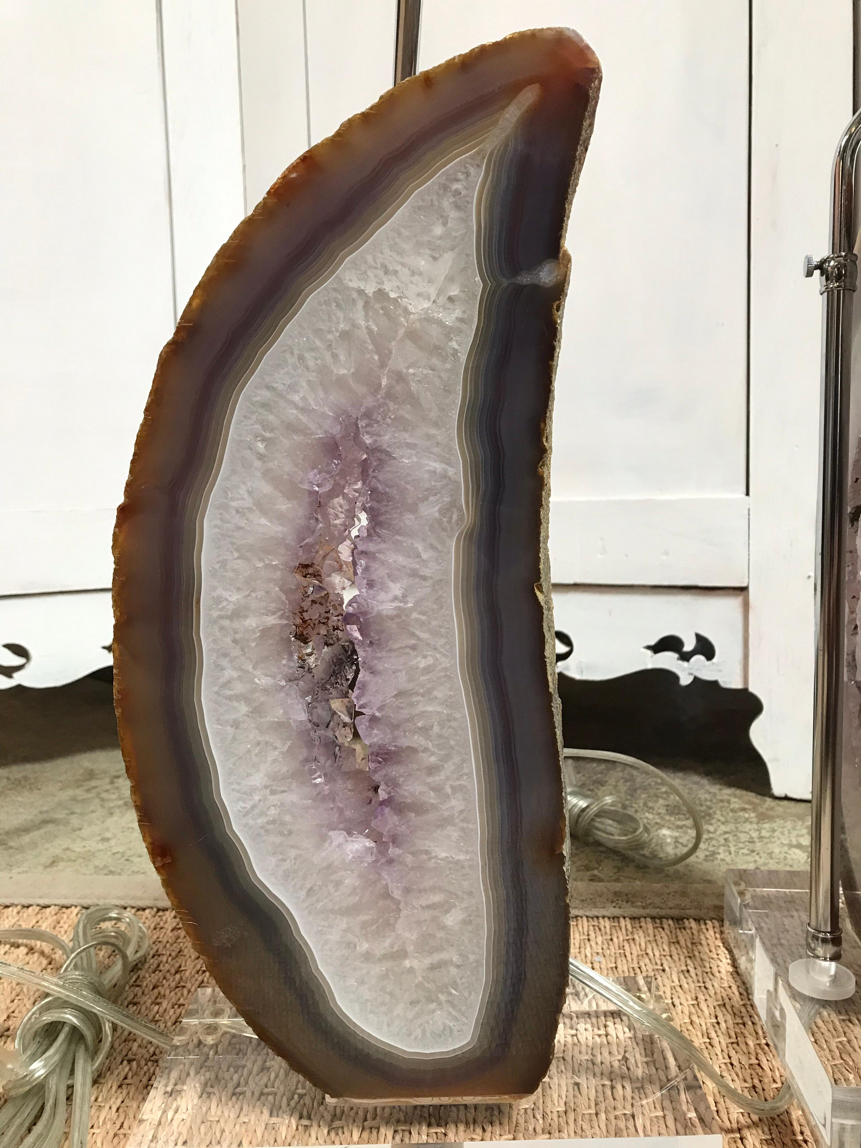 Cutaway Agate Rock 'Lung' Lamps 2
