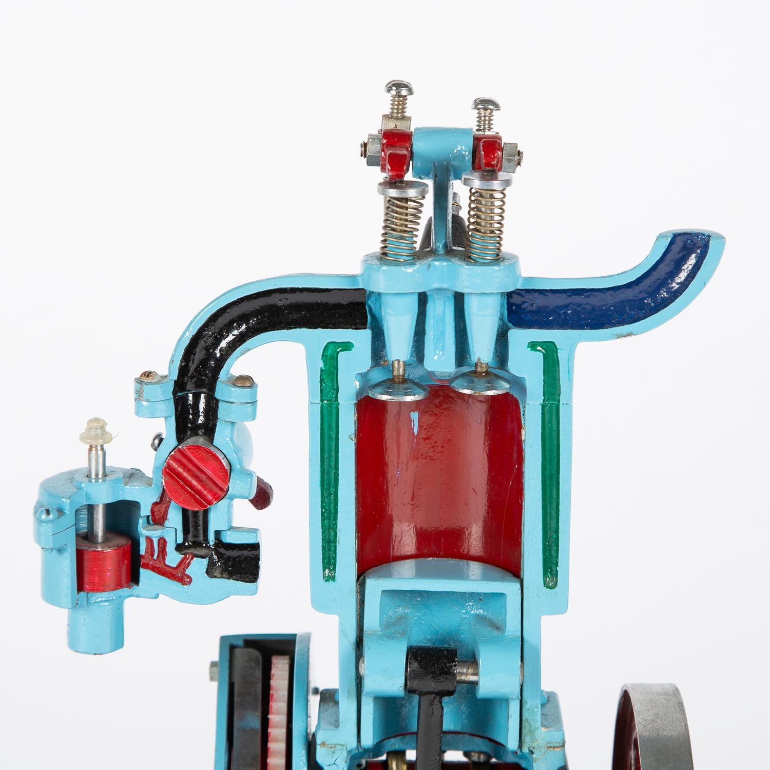 English Cutaway Demonstration Model of a Four Stroke Petrol Engine