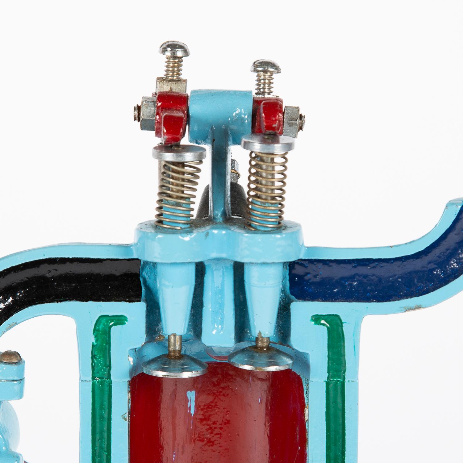 Painted Cutaway Demonstration Model of a Four Stroke Petrol Engine