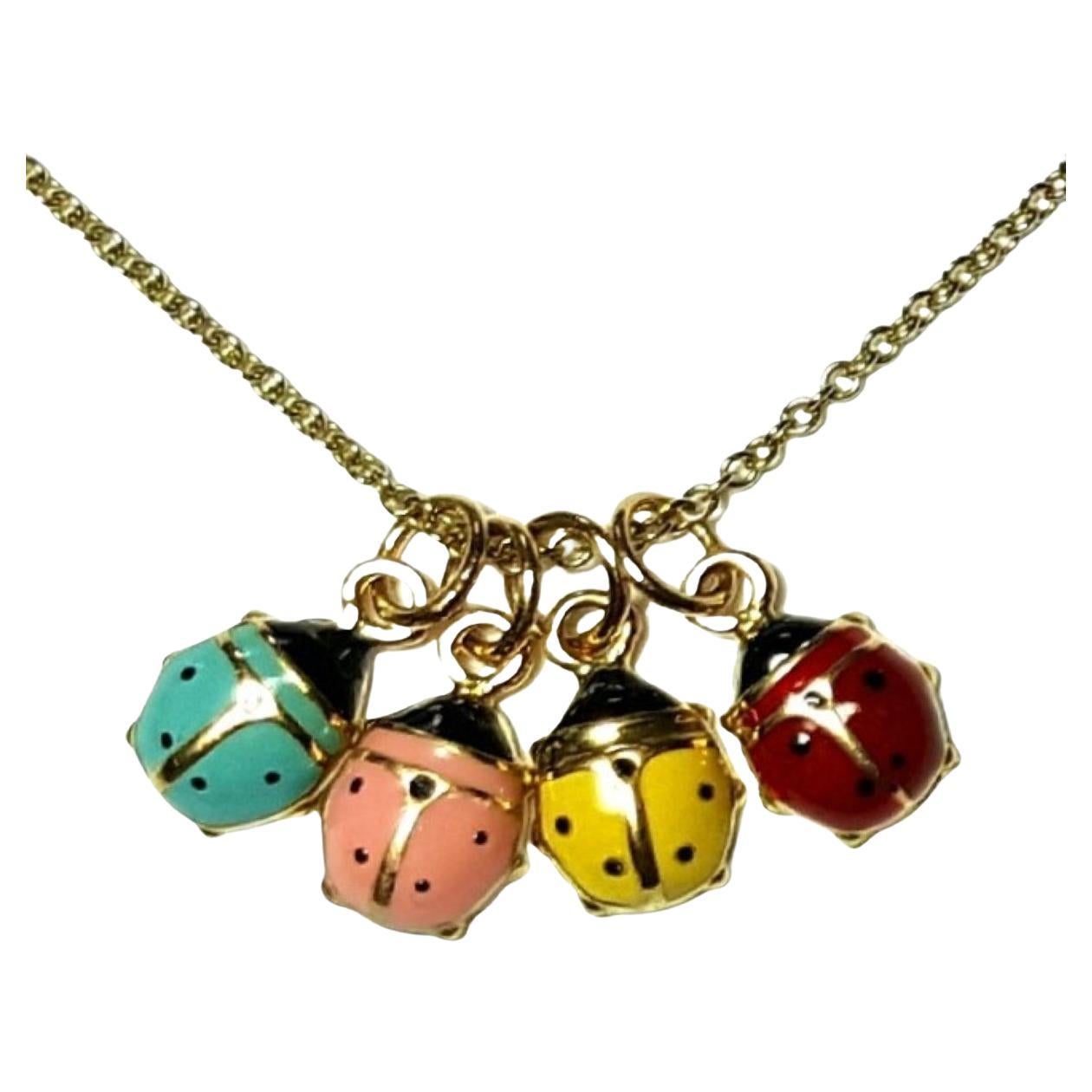 Originally I made a full drop Necklace with these adorable Ladybugs for my young daughter, but she preferred a single charm in Pink. Since daughters rule, I decided to offer single charms without a chain for affordable 18K jewelry simplified that