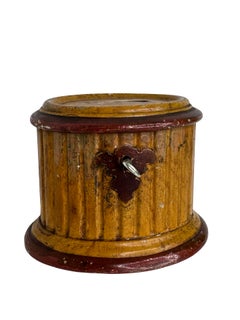 Cute Barrel Metal Money Box Piggy Bank, Antique German 1890s