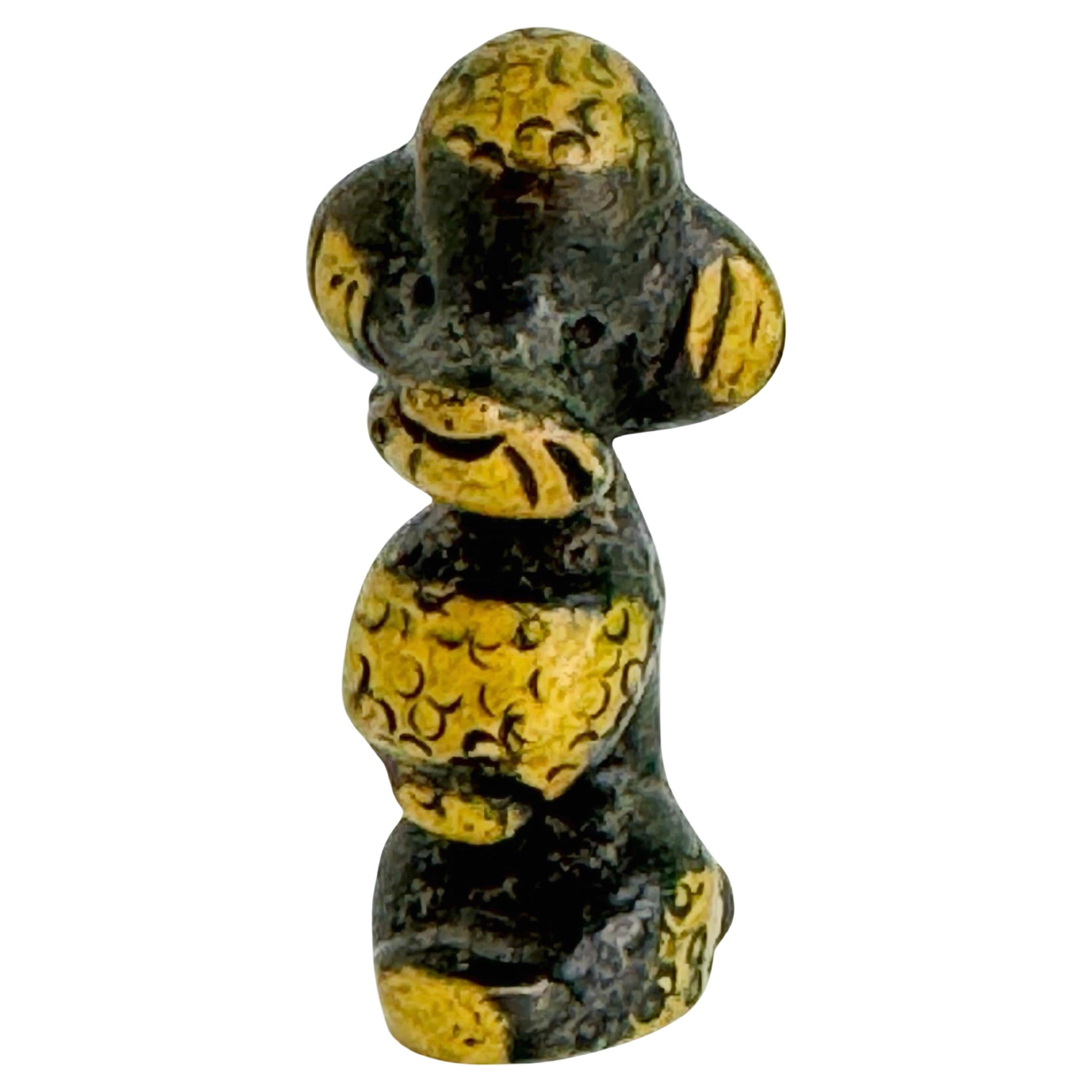 Figurina di cane barboncino in bronzo, Herta Baller Austria, anni 
50