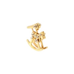 Cute Cartier 18 Karat Two-Tone Gold Rocking Horse Charm