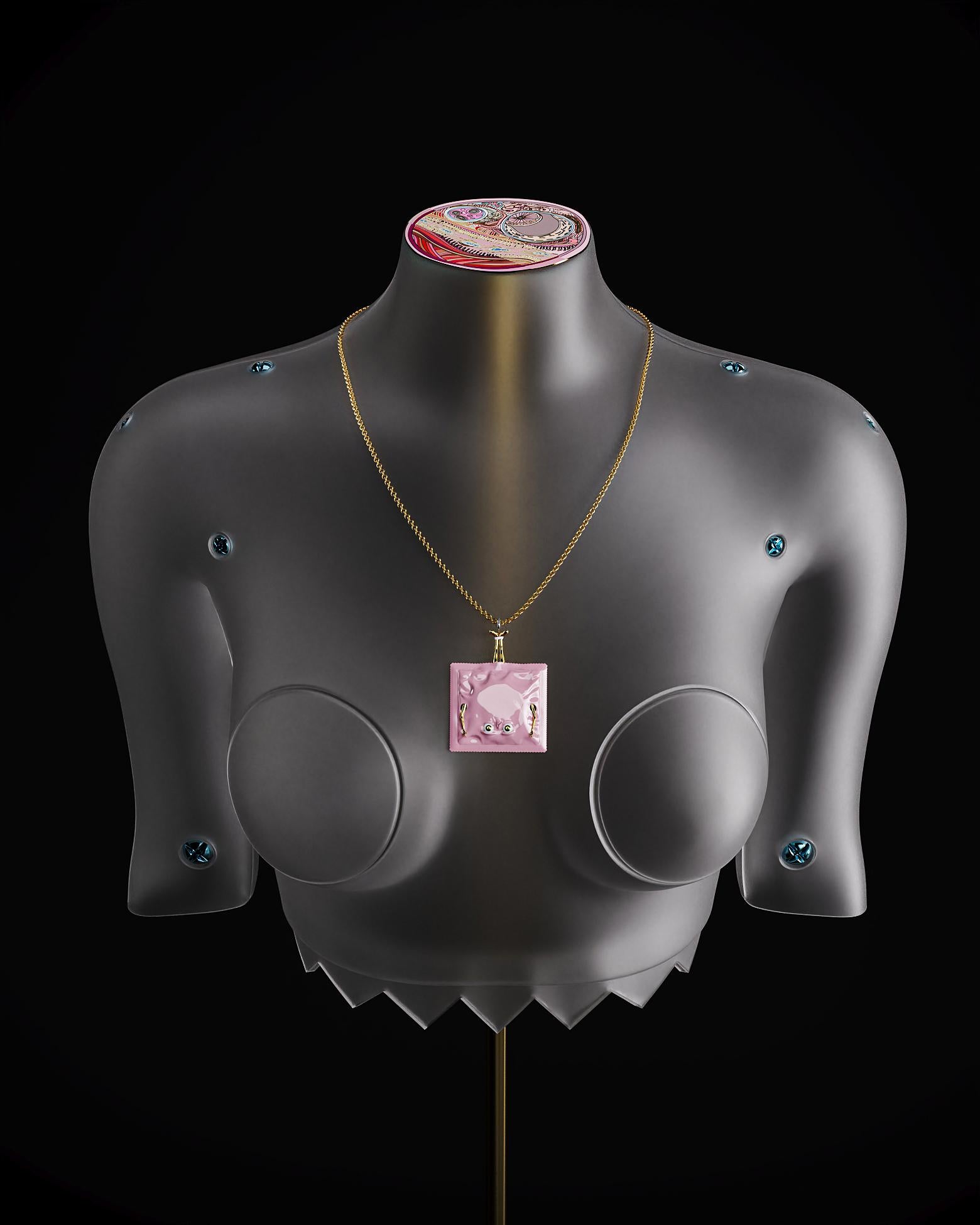 Cute condom is a collectible jewelry piece. In the Yoomoota Universe the so-called Cute condoms are a part of the gray clan that protects the Planet of Brands’ inhabitants (artists, painters, singers, actors, etc.) from scammers and unscrupulous