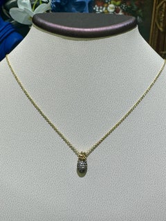 Cute Effy Pineapple Necklace With Diamonds In 14k
