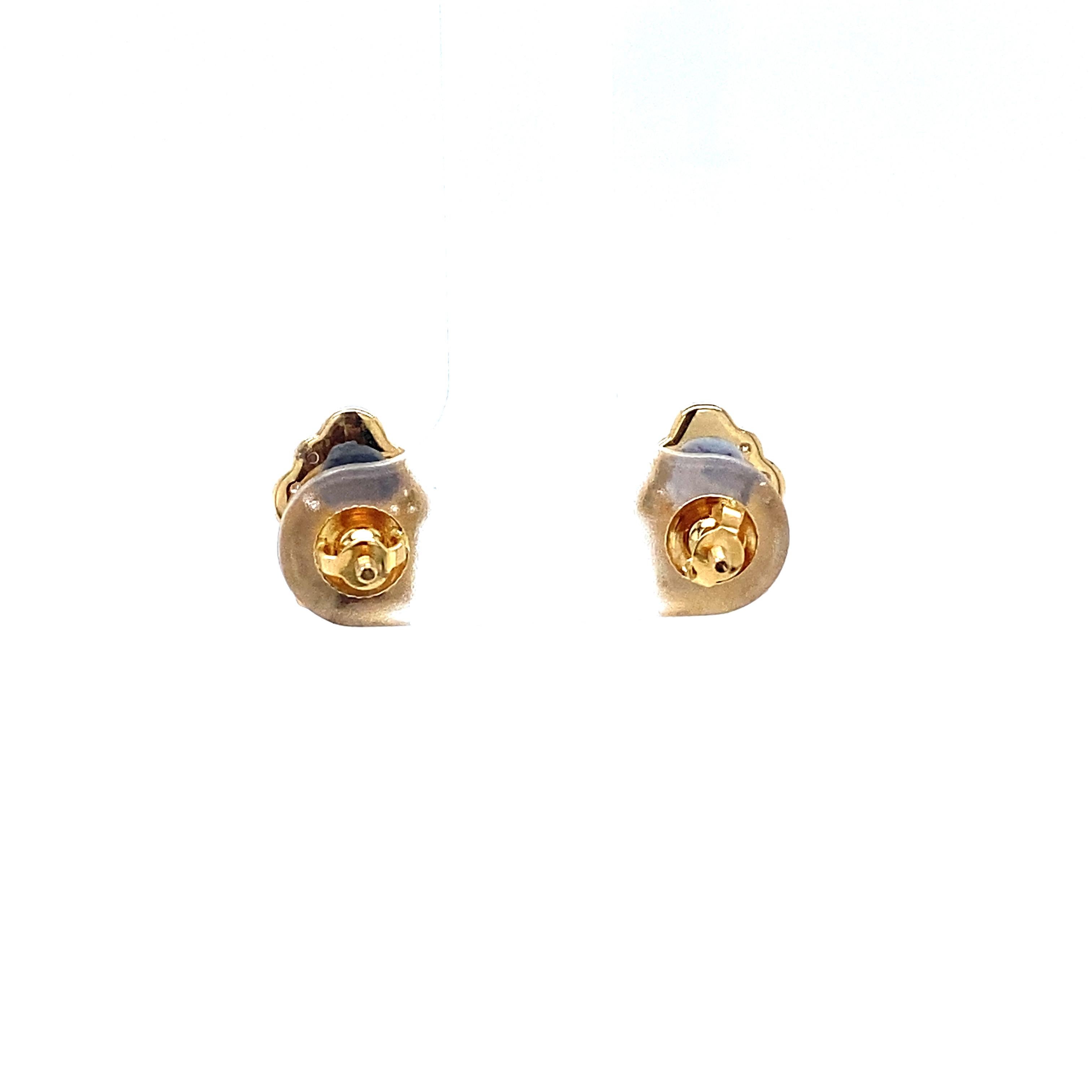 Round Cut Cute Enameled Cupcake Diamond Earrings for Girls/Kids/Toddlers in 18K Solid Gold For Sale