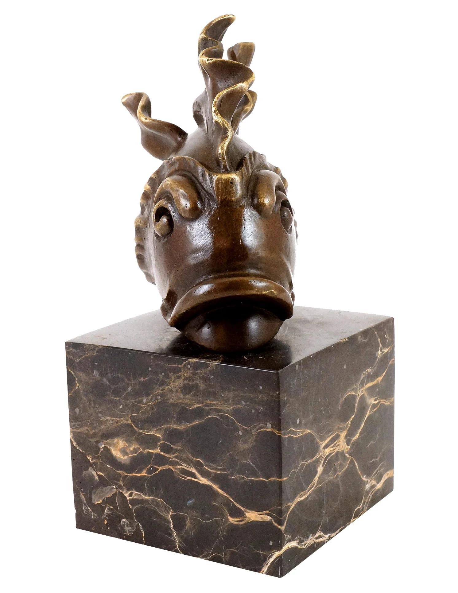 Lucidato Carino pesce rosso - Squisita statuetta animale in bronzo in vendita