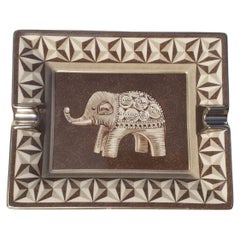 Cute Hermès Porzellan Zigarren Aschenbecher Wechselgeld Tablett Elefant in Porzellan Rare