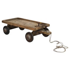 Carino il piccolo carretto olandese vintage per bambini in Wood con cordicella di trasporto