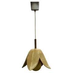 Cute Petite Ceramic Shade Pendant Light, Italy 1960s