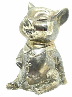 Boîte à billets de banque en métal plaqué argent pour pigeon taille-douce, Vintage, années 1960