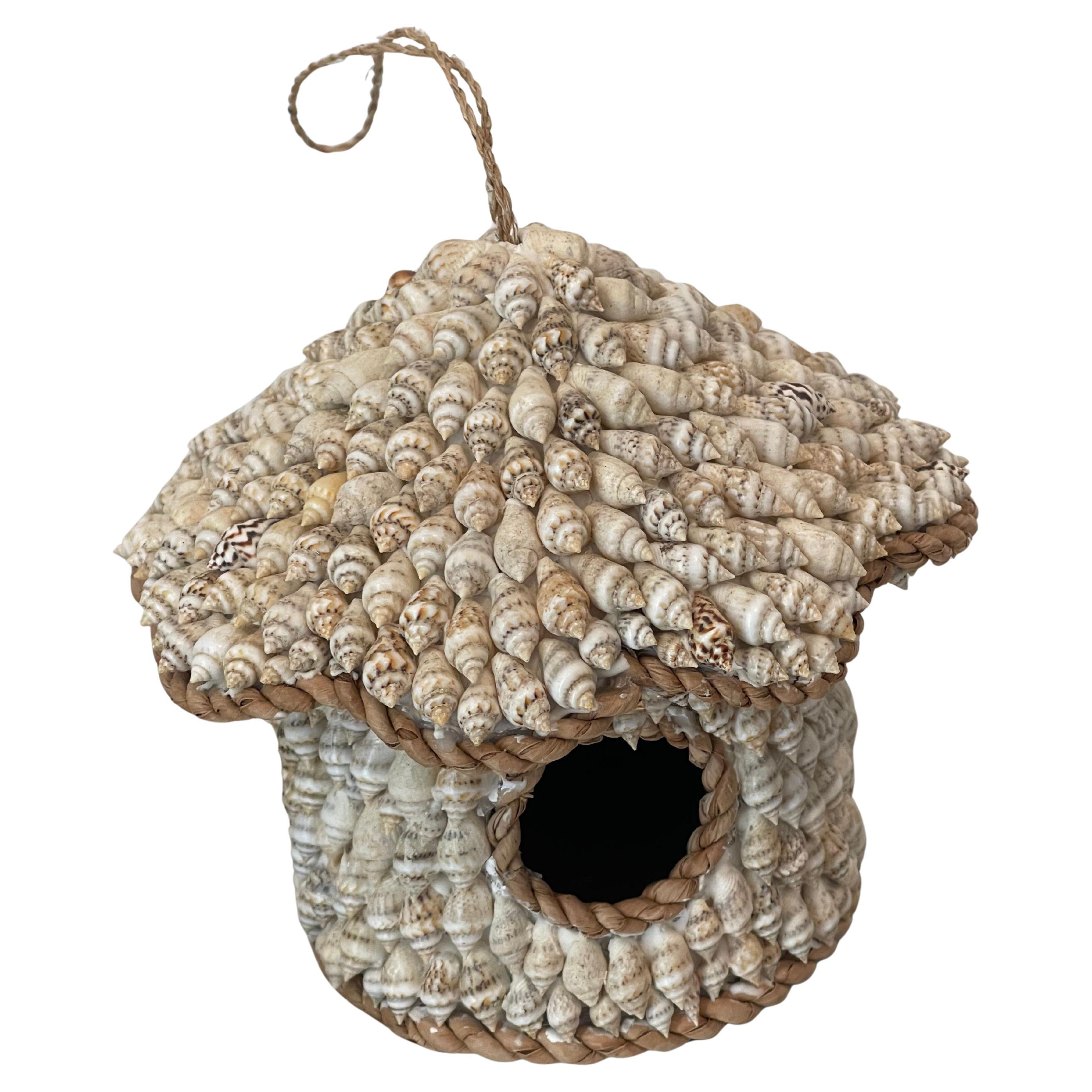 Cute Small shell Encrusted Bird House For Sale