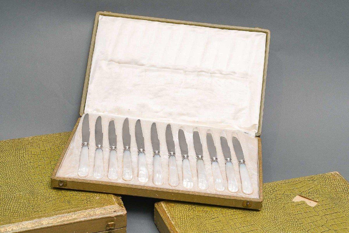 Service de couteaux Art Déco de 36 couteaux dans leur boîte d'origine en vente 3