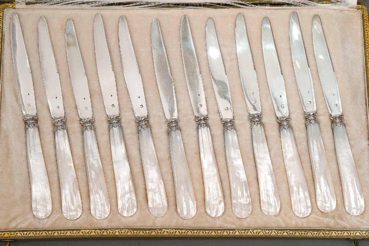Cutery Service of 36 Knives in Original Box Art Deco In Excellent Condition For Sale In SAINT-OUEN-SUR-SEINE, FR
