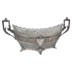 Cut Glass and Silver Early 20th Century Centerpiece