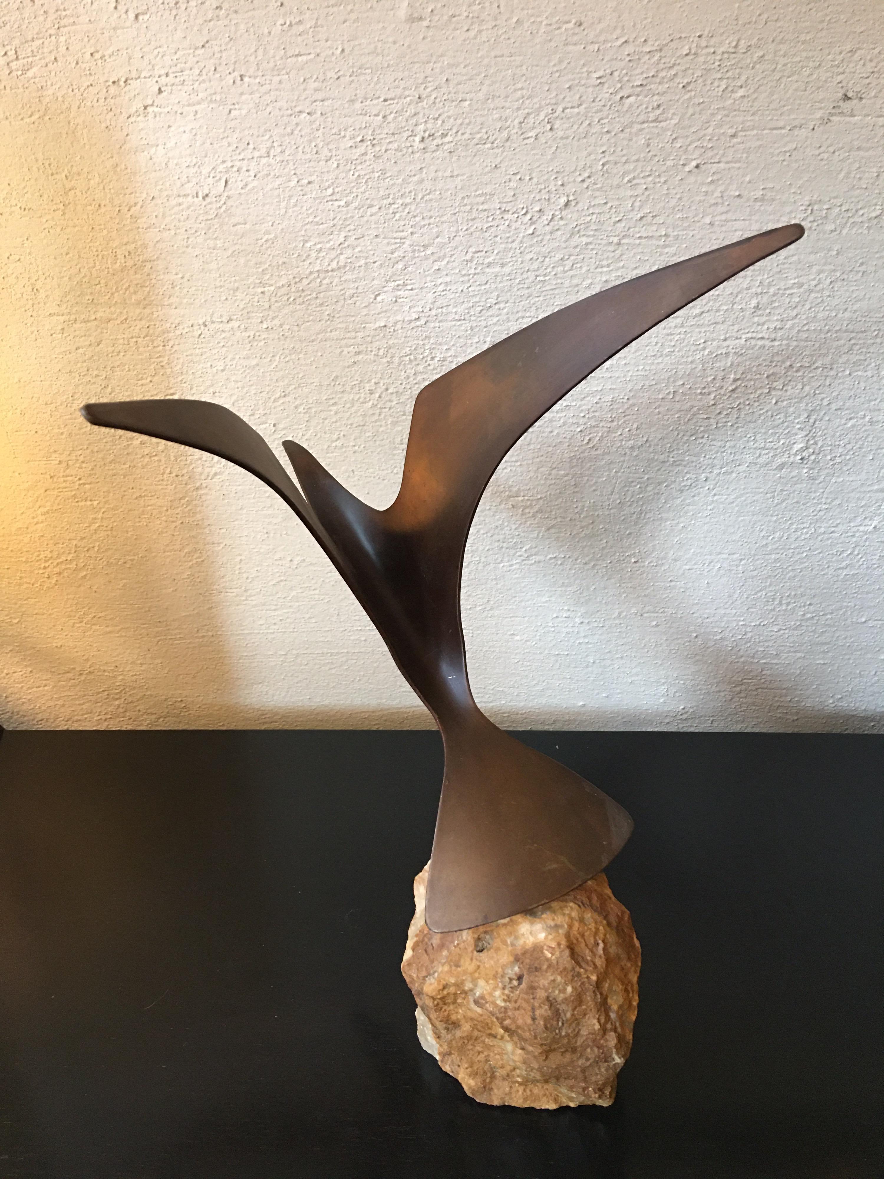 Brass Cutis Jere Metal Seagull Sculpture