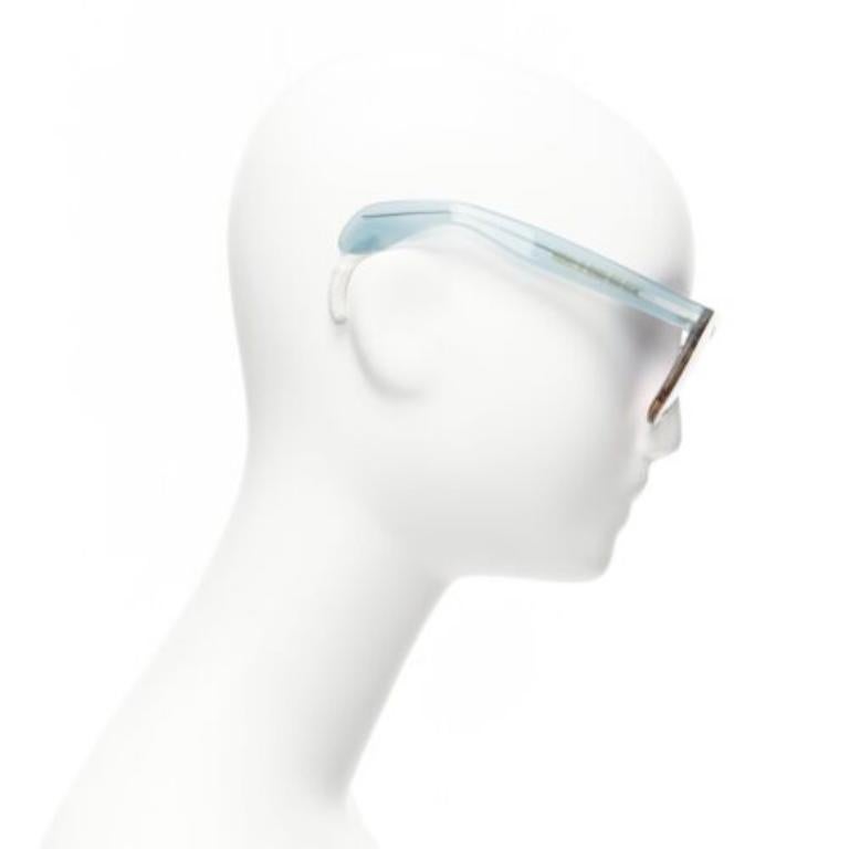 Gray CUTLER AND GROSS 0164 Obtur blue brown gradient frame blue lens sunglasses For Sale