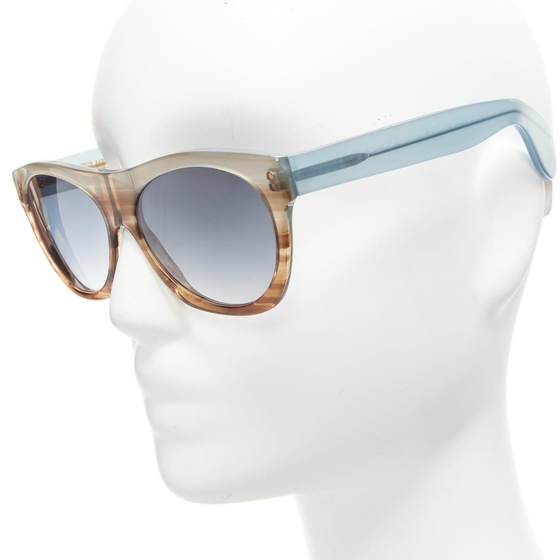 Women's CUTLER AND GROSS 0164 Obtur blue brown gradient frame blue lens sunglasses For Sale