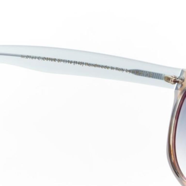 CUTLER AND GROSS 0164 Obtur blue brown gradient frame blue lens sunglasses For Sale 1