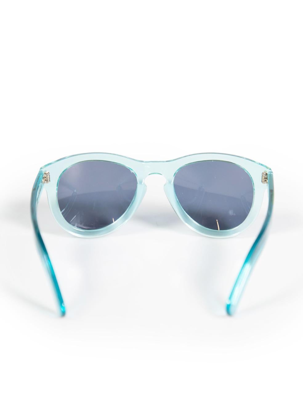 Cutler and Gross Blue Round Sunglasses In Good Condition In London, GB