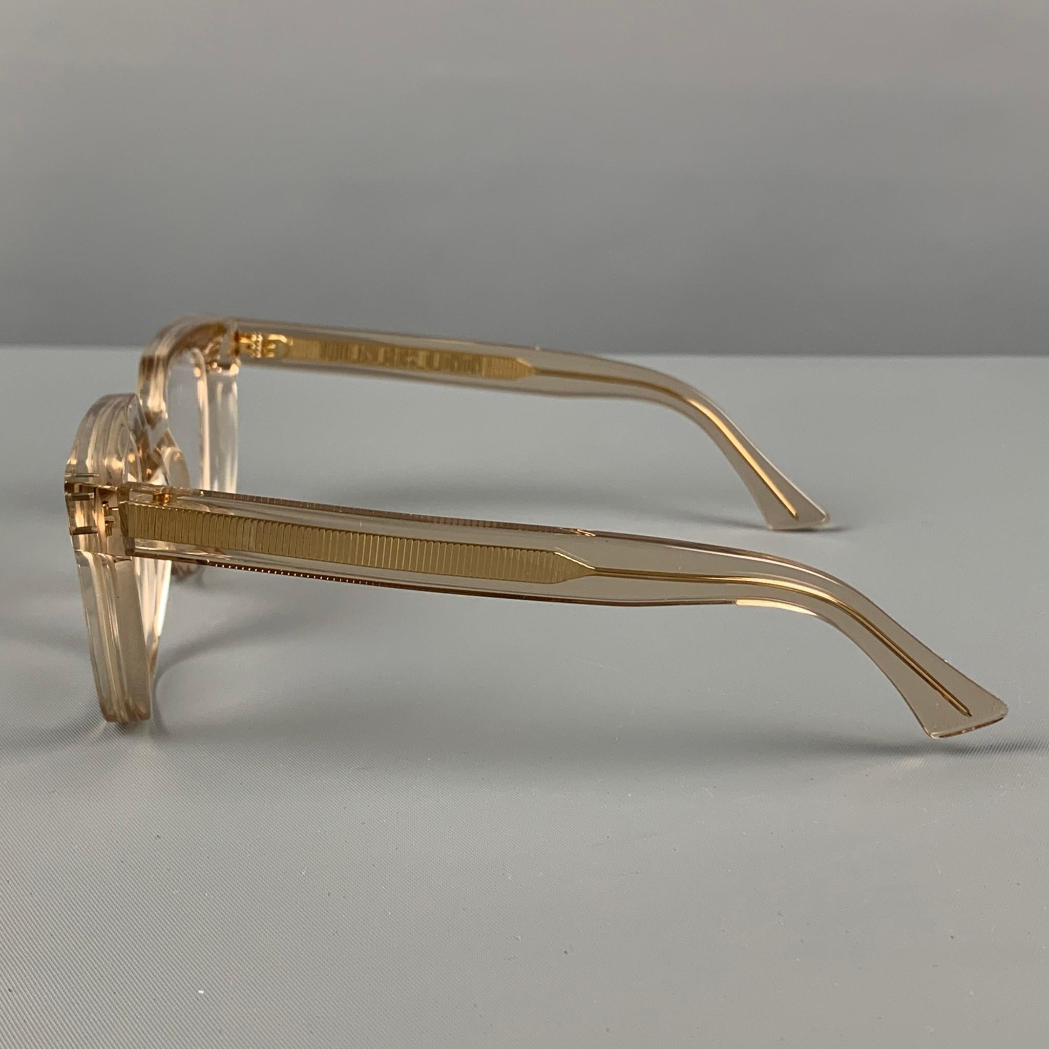 Women's CUTLER AND GROSS Clear Gold Acetate Sunglasses