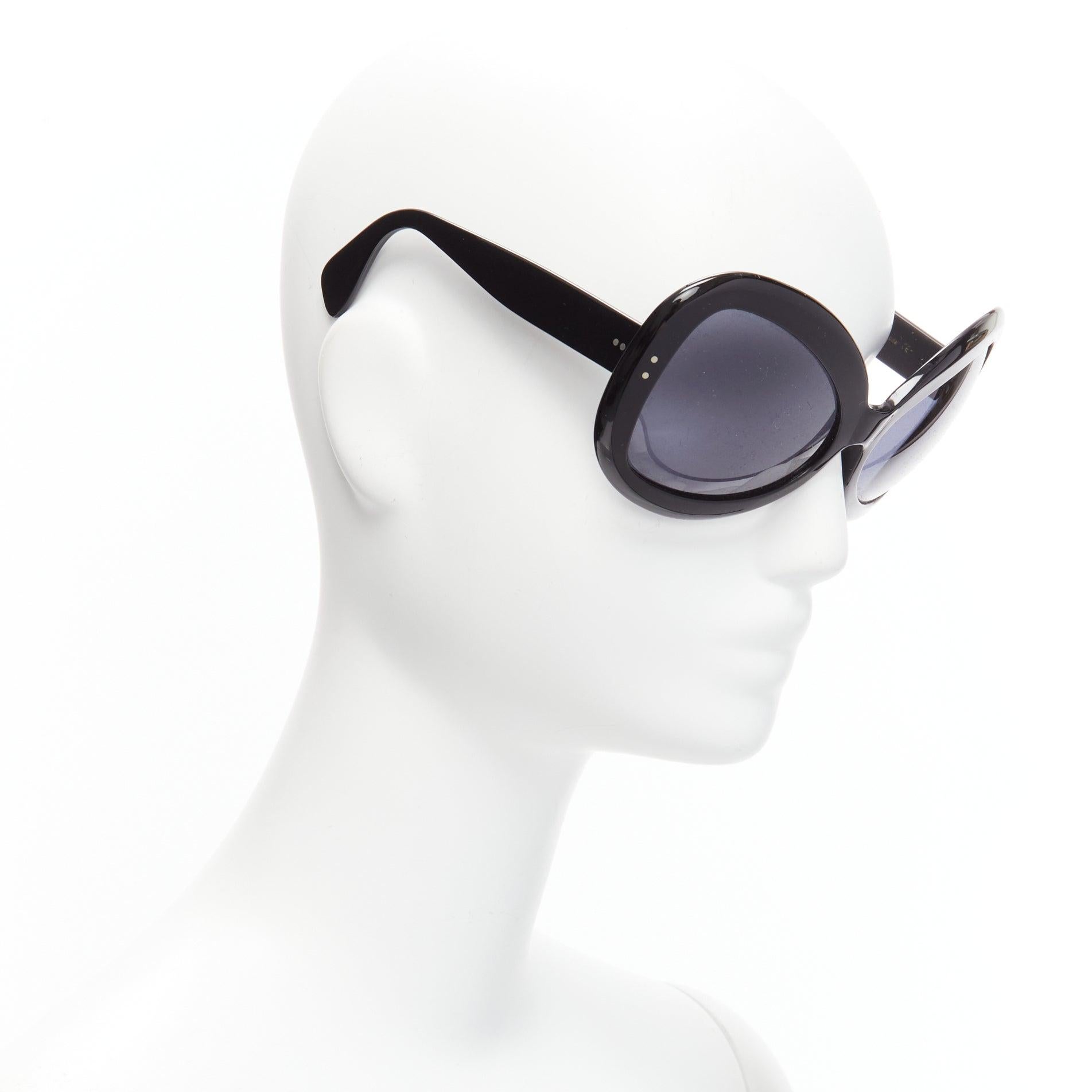 Black CUTLER AND GROSS M0812 black grey lens butterfly bug eye sunglasses For Sale