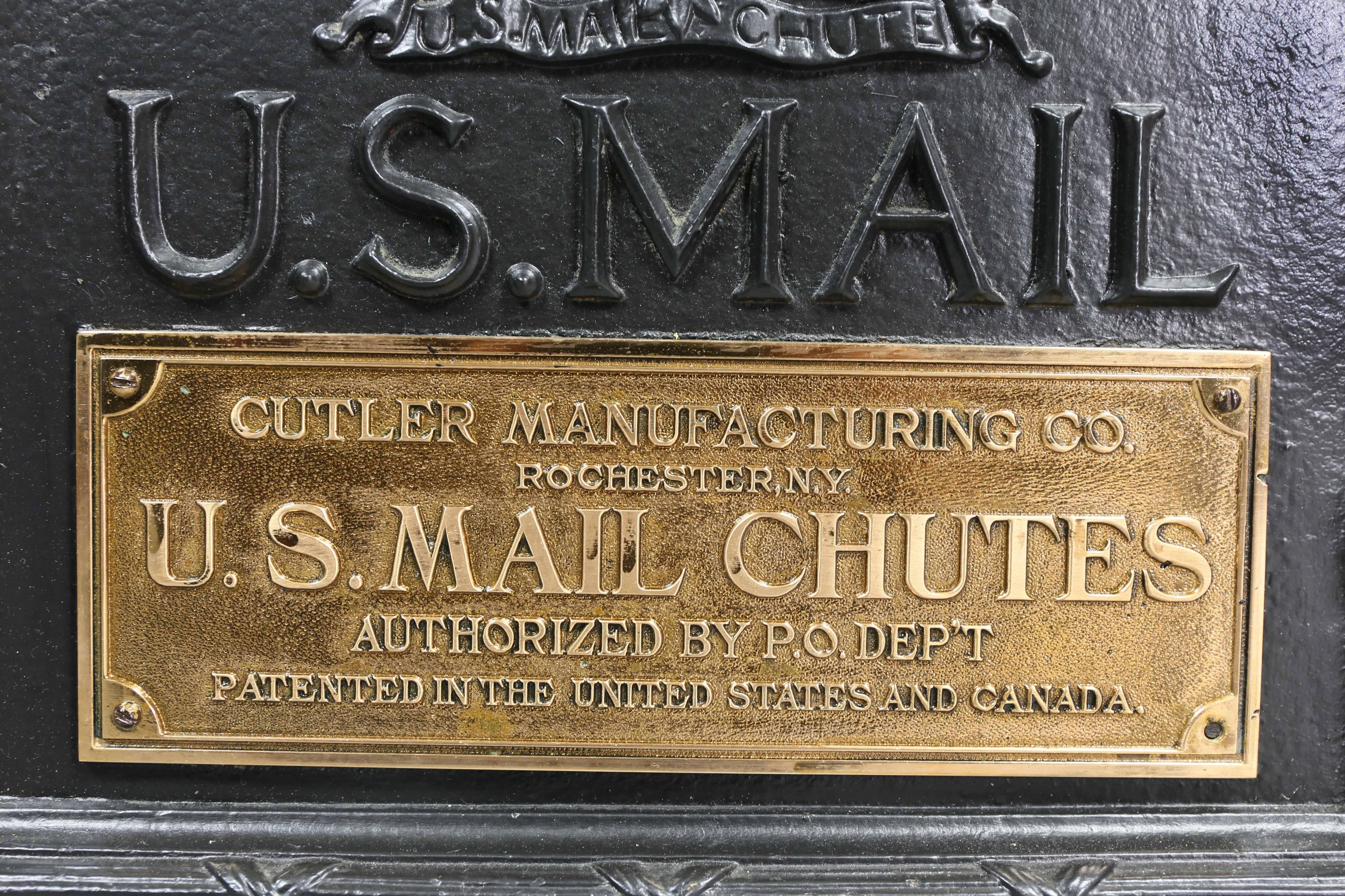 Cutler Brass and Iron Mail Chute Collection Box 1
