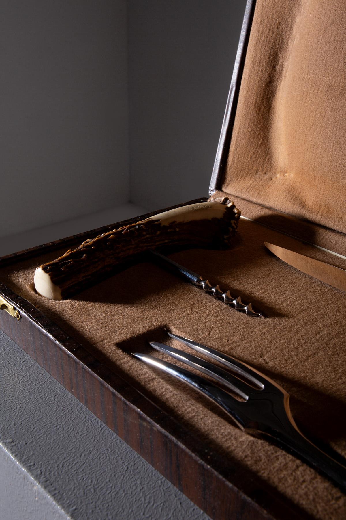 Modern Cutlery and wine sets from Lorenzi For Sale