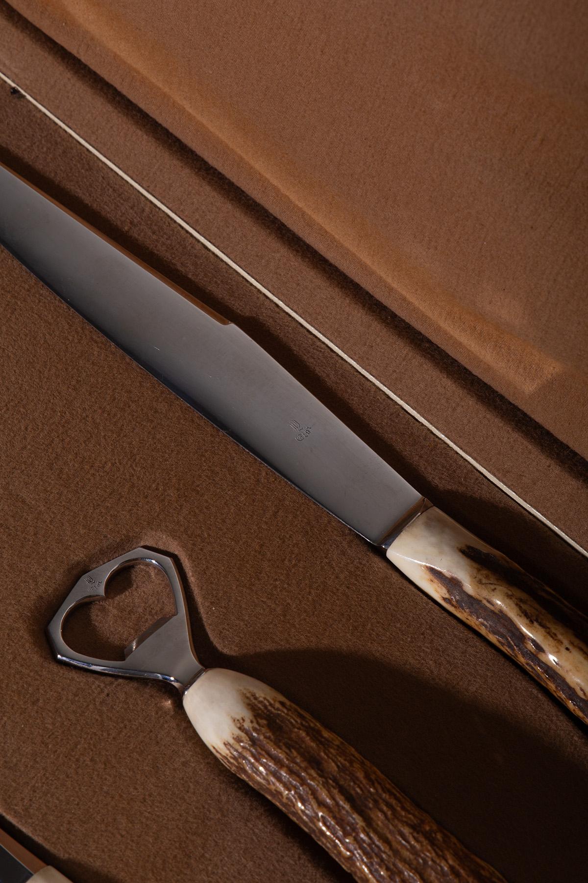 Stainless Steel Cutlery and wine sets from Lorenzi For Sale