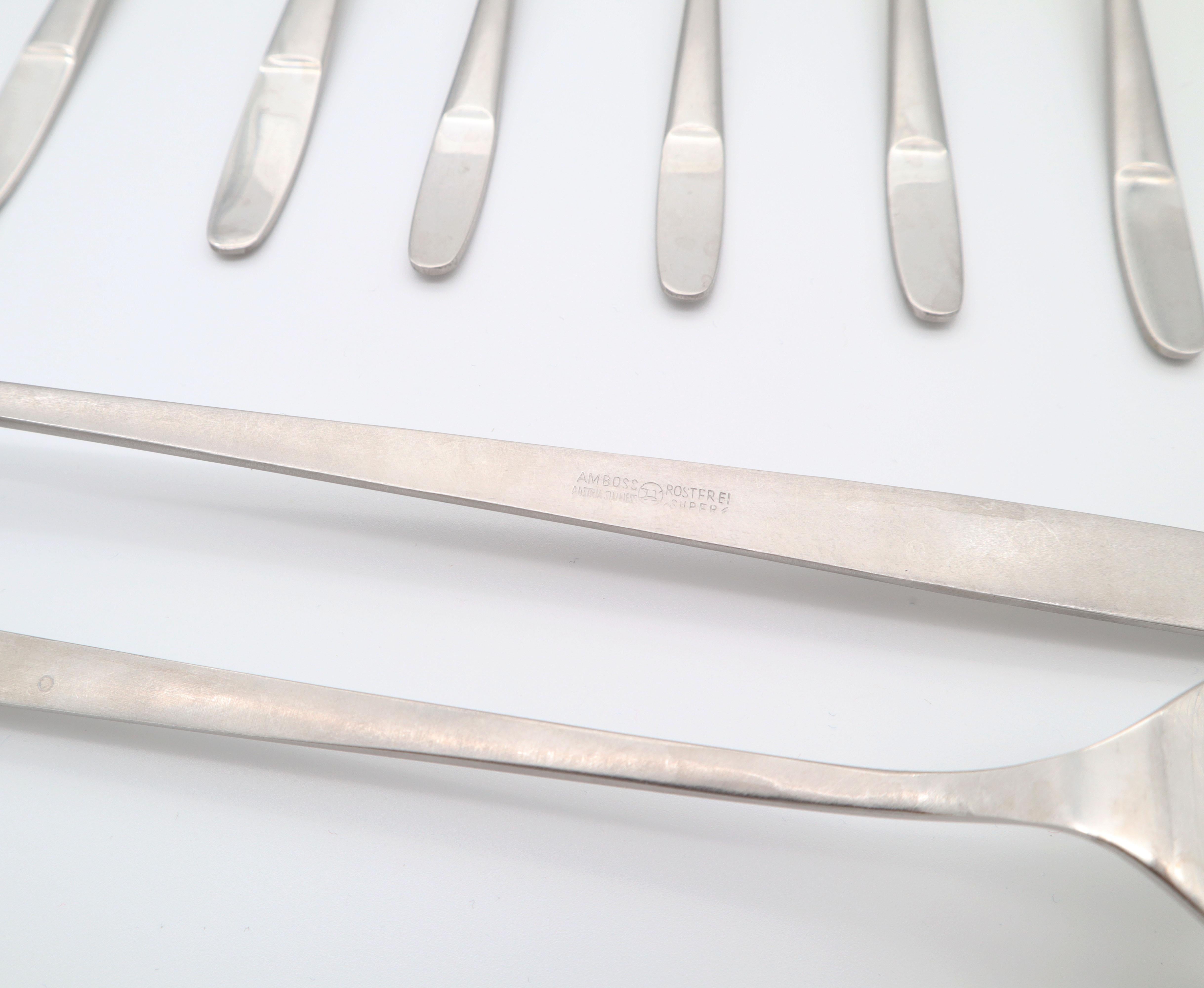 Cutlery Set by Helmut Alder for Amboss Model 2070, 32 Pieces, 1960s For Sale 6