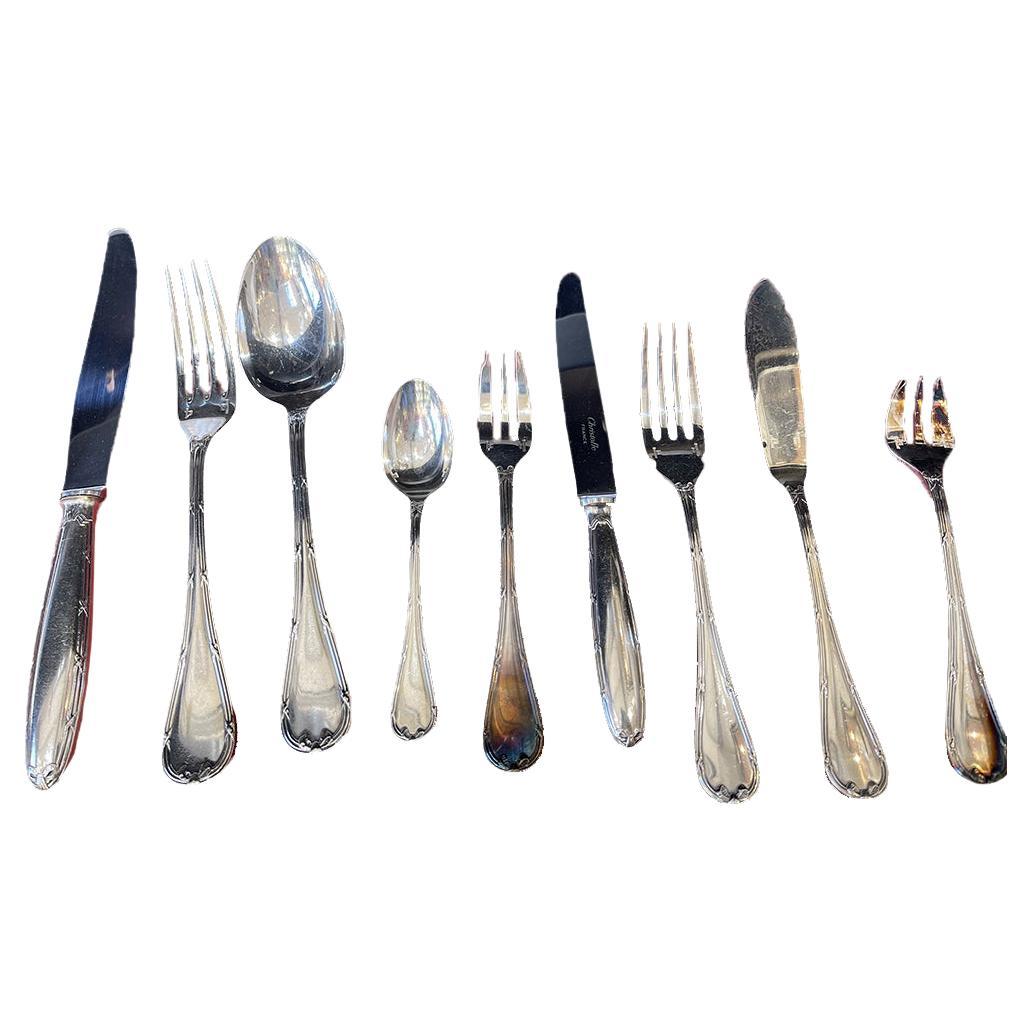 Vintage Hermès “Moisson” Vermeil Cutlery, 67 Pieces Sold Together at