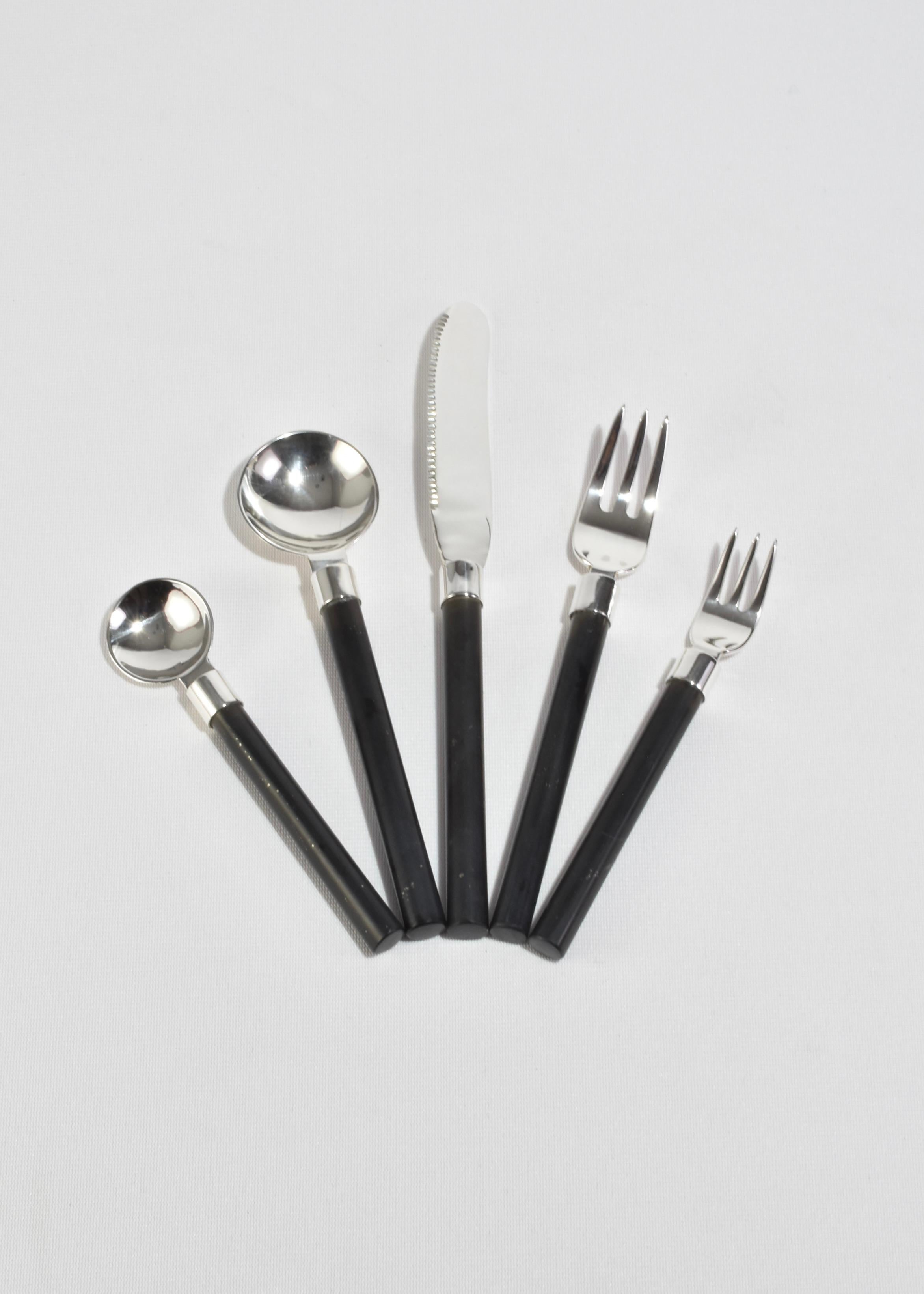Fatto a mano Set di posate in onice in vendita
