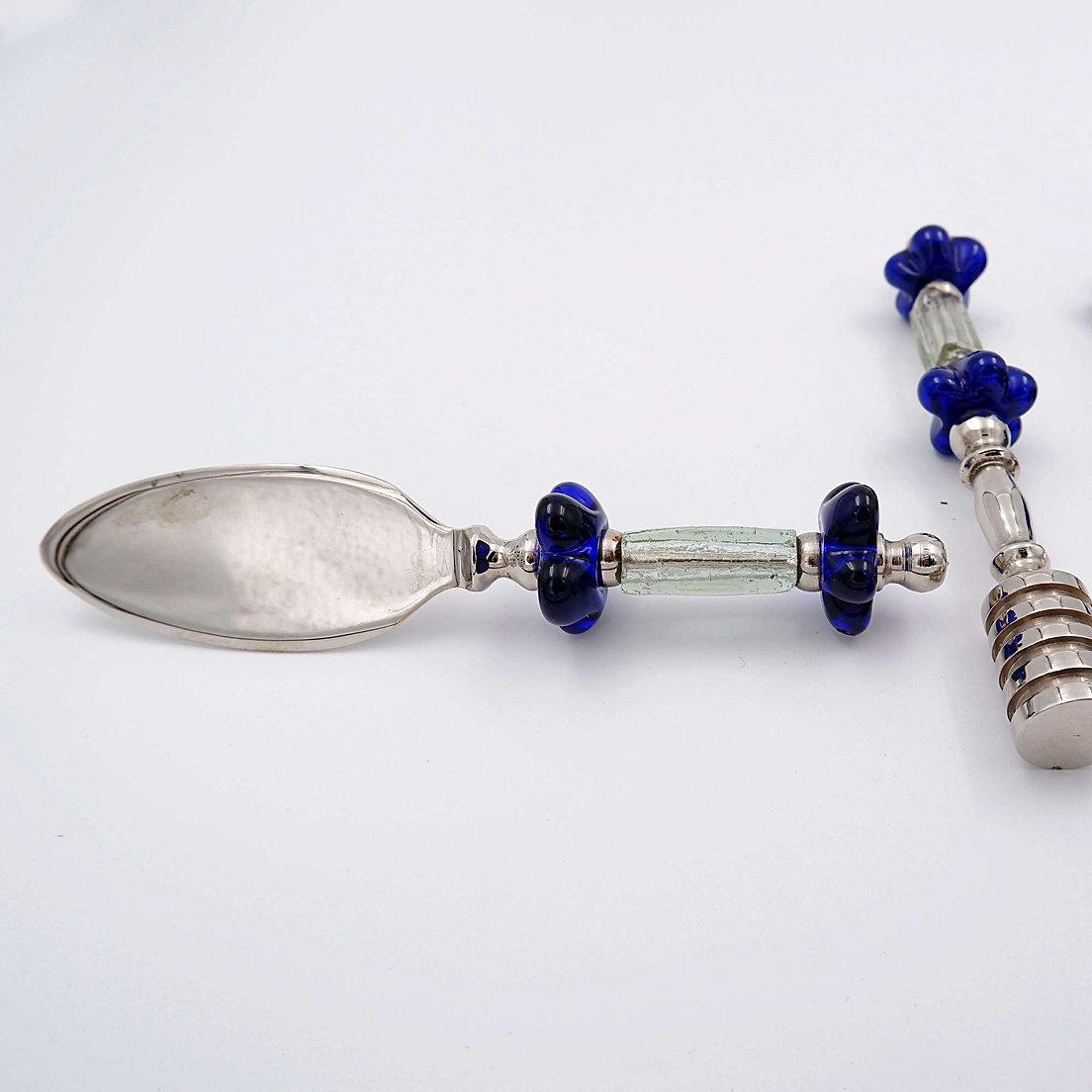 Set de couverts 9 pièces fleurs en verre - Sweet service en vente 5