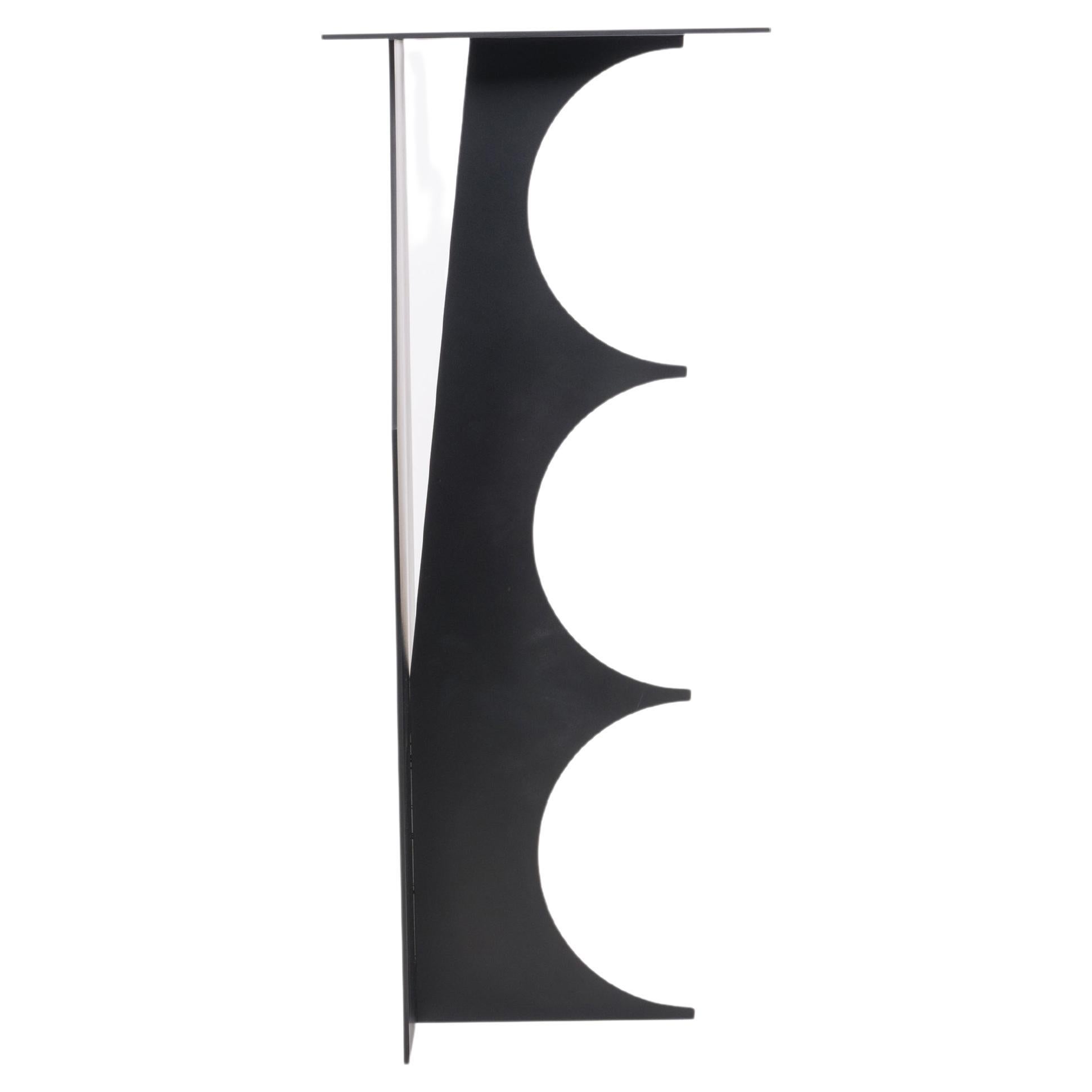 Cutout T02, Contemporary Black Metal Side Table by Millim Studio For Sale