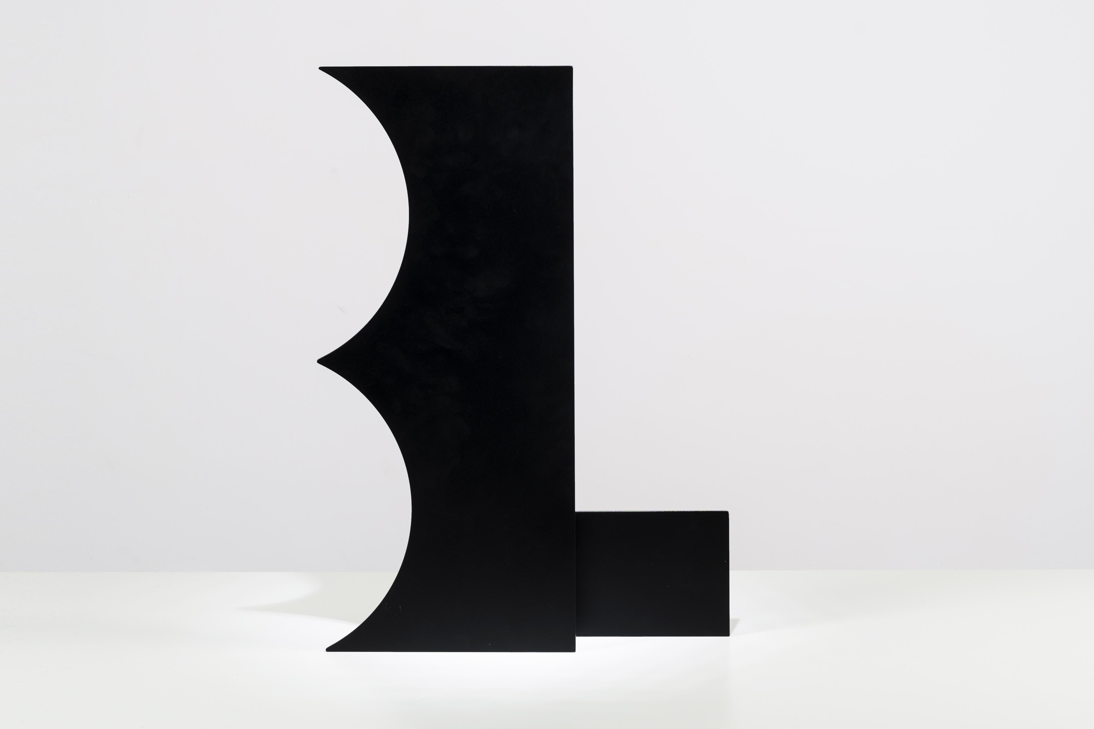 Italian Cutout V05 - Contemporary Black Metal Sculptural Vase by Millim Studio For Sale