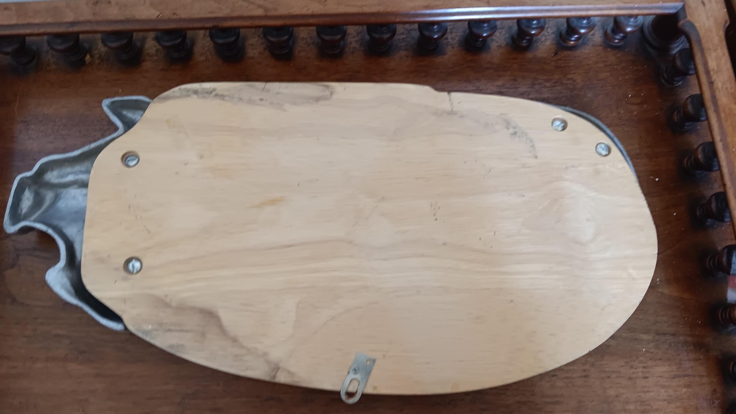 Tagliere di taglio e presentazione in Wood e metallo, Peltro o Nickel Silver in vendita 3