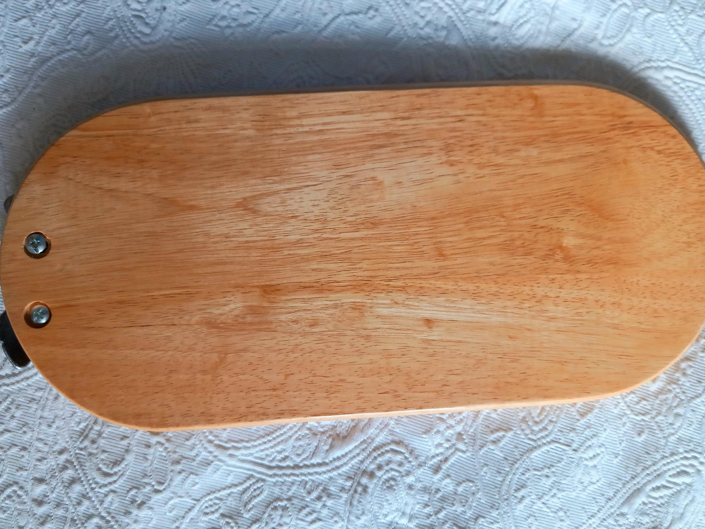 Hollywood Regency Cutting Board Alpaca Type and Wood with a Bunch of Grapes Plus Tweezers 70s For Sale