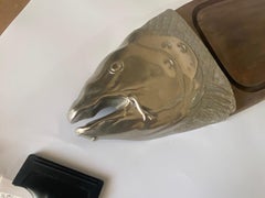 Cutting Board or Wooden Chopping Old Patina, Brown Color, French, 20th Century