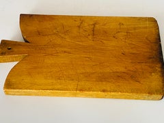 Cutting Board or Wooden Chopping Old Patina, Brown Color, French 20th Century