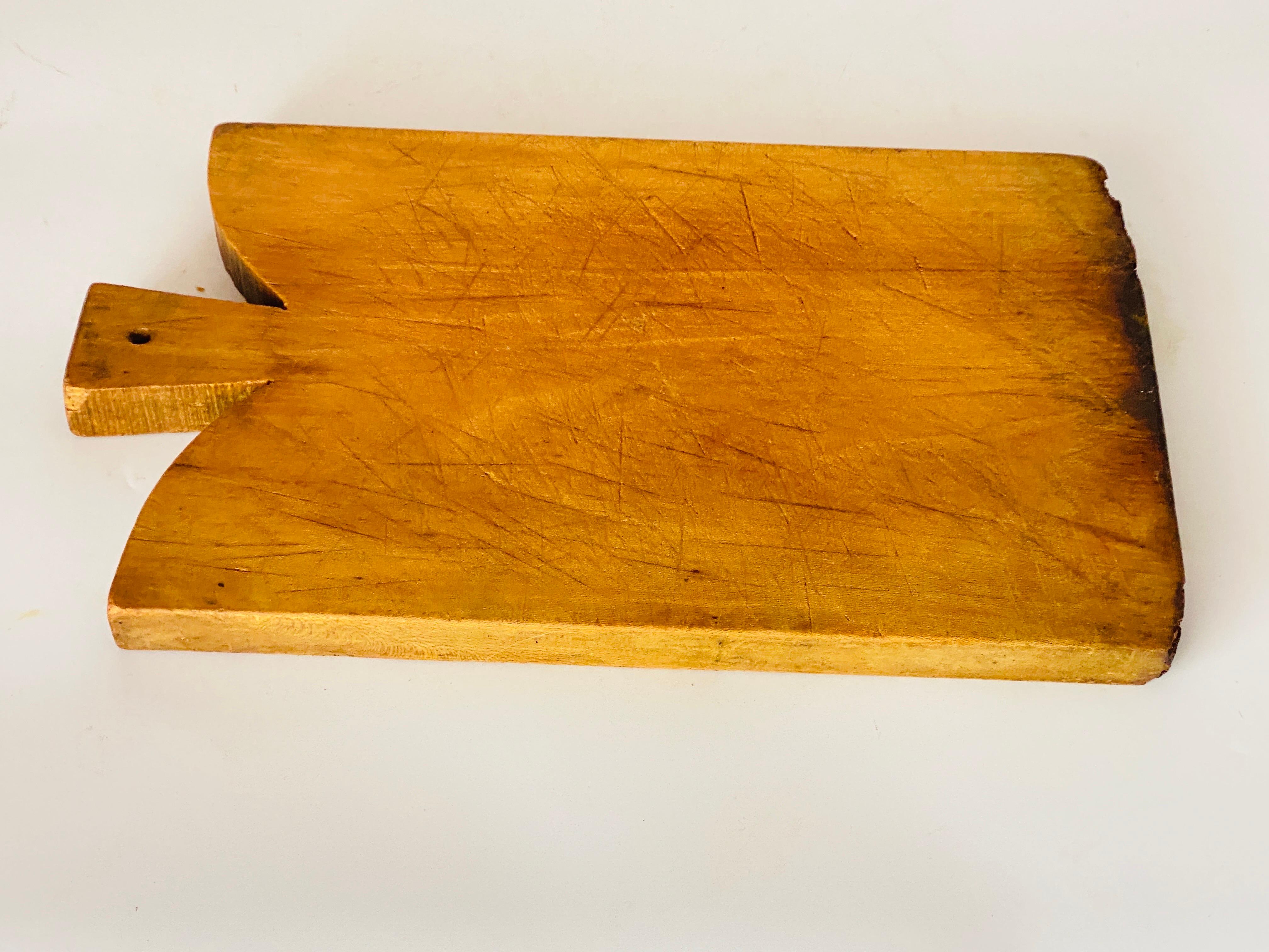Cutting Board or Wooden Chopping Old Patina, Brown Color, French 20th Century For Sale 1