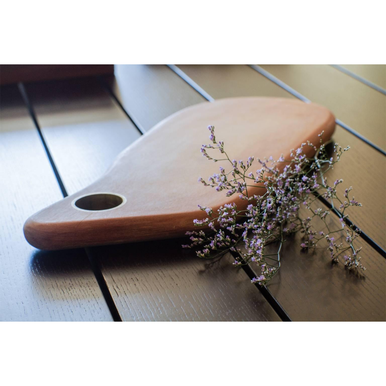 Modern Cutting Gourmet Board Made of Tropical Hardwood in Brazilian Contemporary Design For Sale