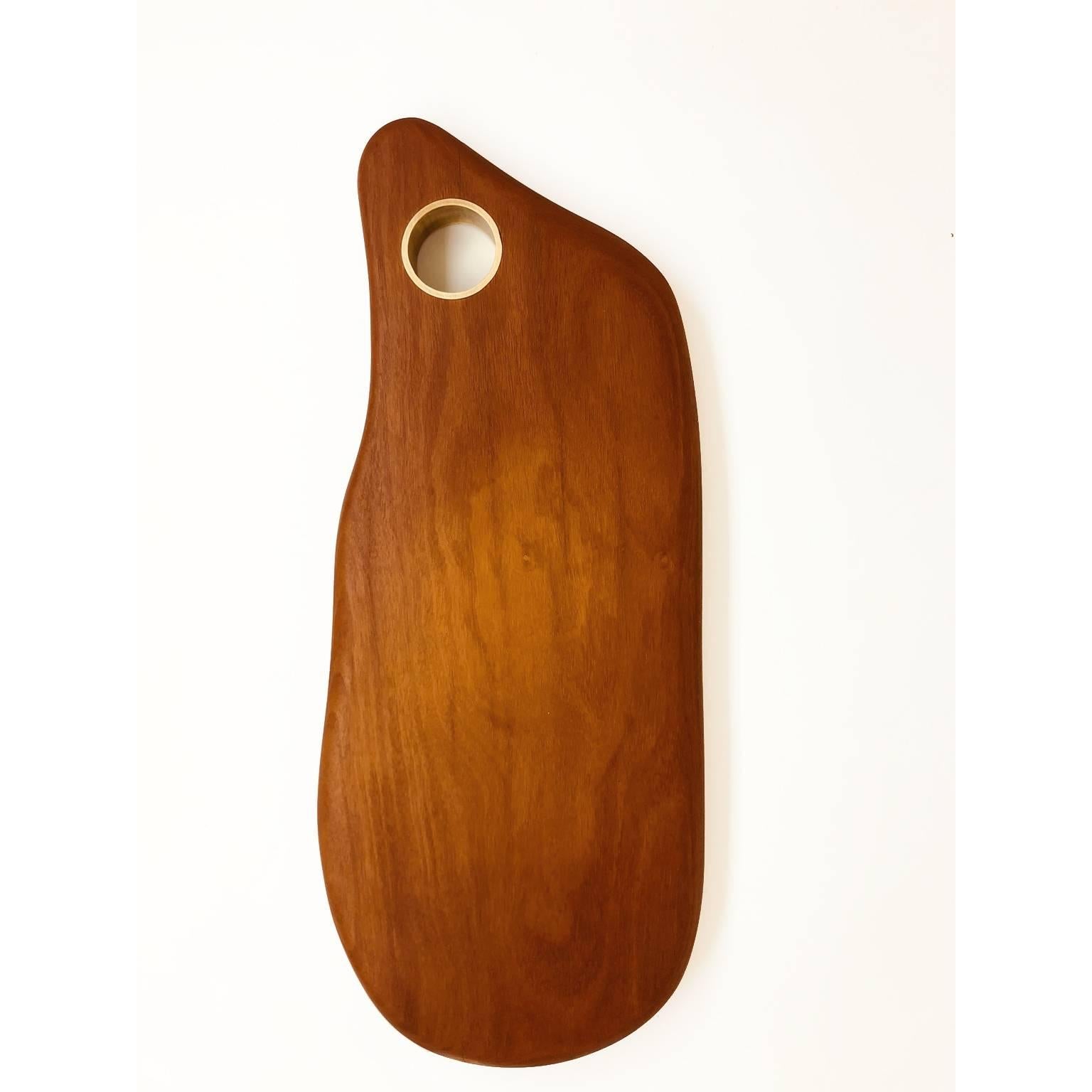 Hand-Crafted Cutting Gourmet Board Made of Tropical Hardwood in Brazilian Contemporary Design For Sale