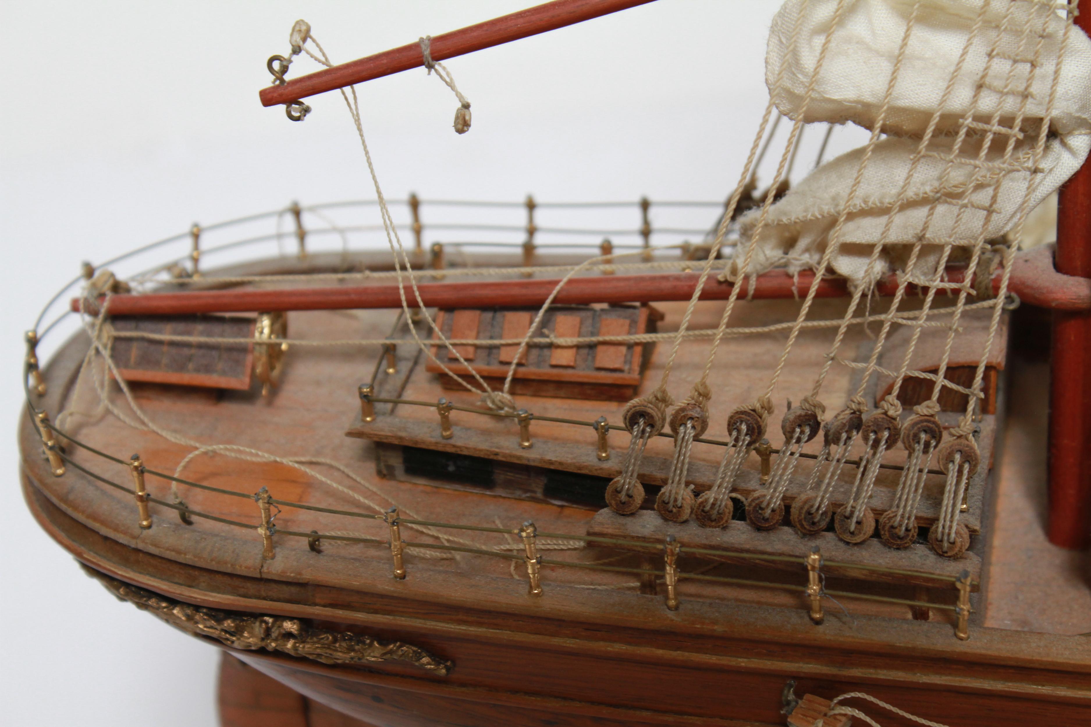 'Cutty Sark' China Clipper Ship Model in Teak, Mahogany and Ebony 5