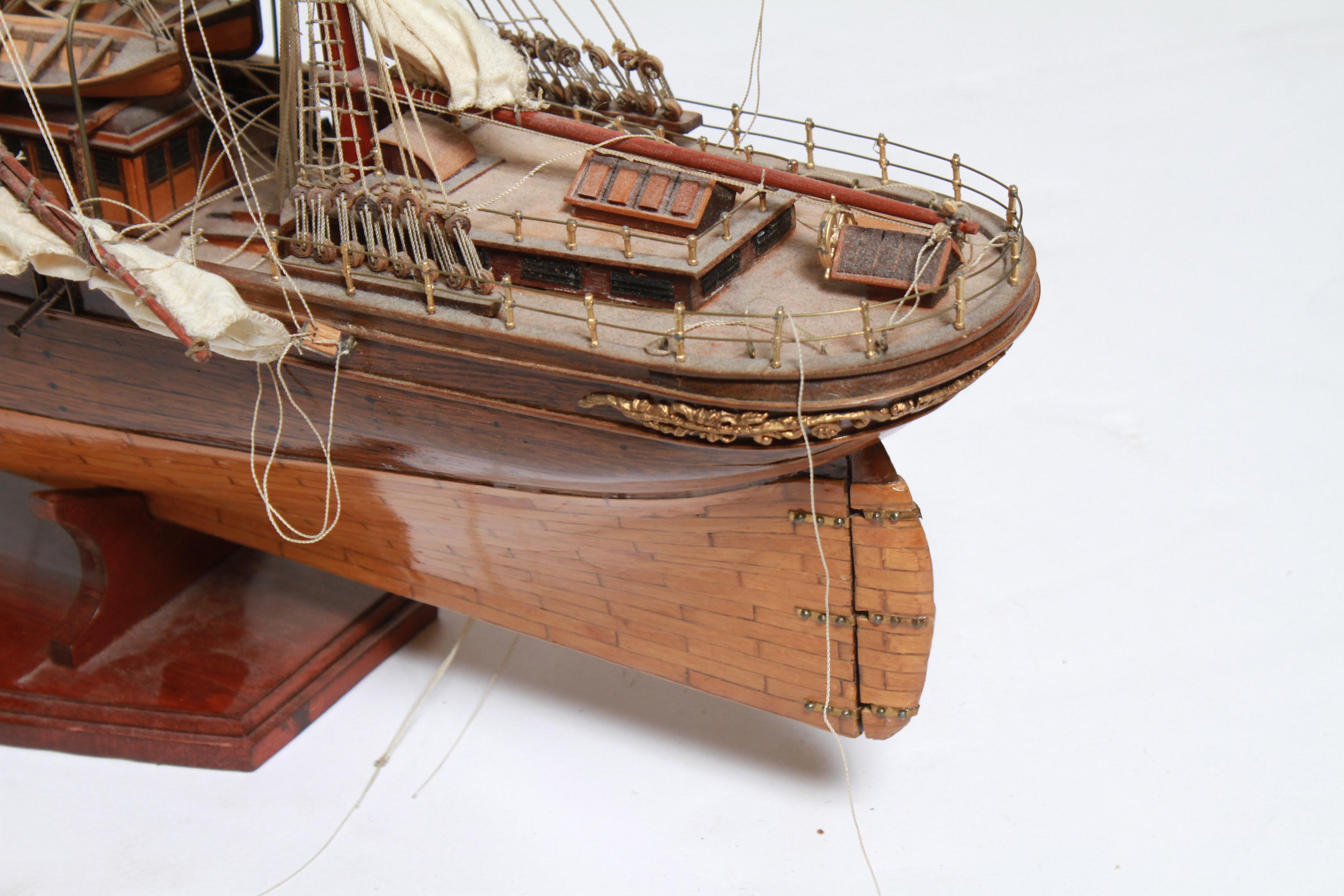 'Cutty Sark' China Clipper Ship Model in Teak, Mahogany and Ebony 8