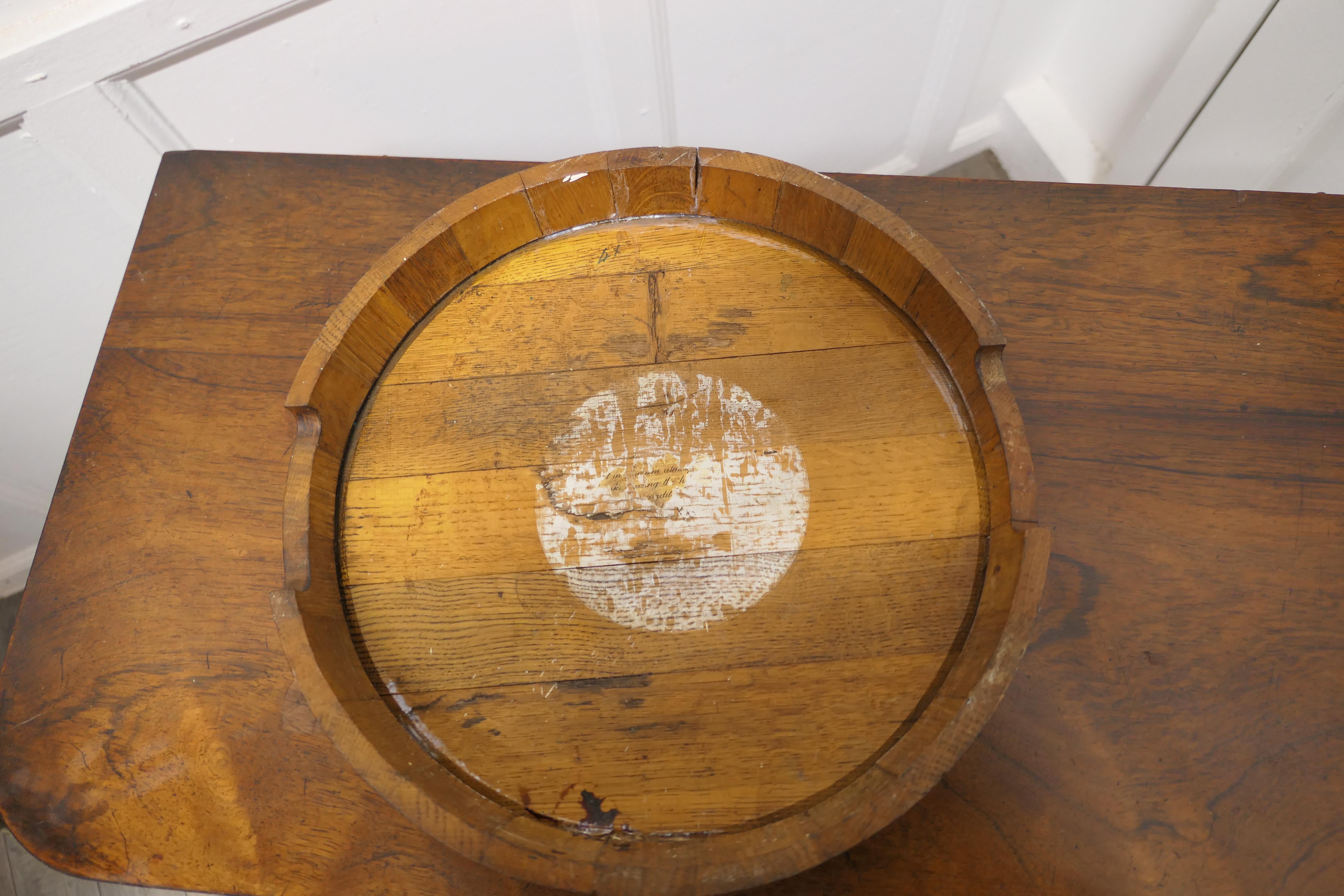 Cutty Sark Scots Whisky Barrel Top tray For Sale 2