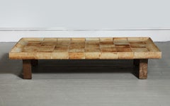 "Cuvette" Coffee Table with Ceramic Tile Top by Roger Capron, France, circa 1960