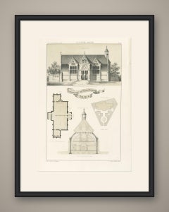 Cuypers Gothic School, Limburg, Dutch Architecture Print, Leliman, 1865-1866