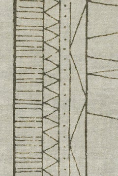 Cuzco Circular Hand-Tufted Dyed Wool Rug II in Geometric Pattern